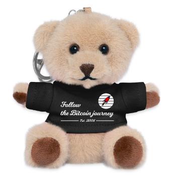 Bitcoin-Reise folgen - Teddy Schlüsselanhänger - Schwarz - Vorne