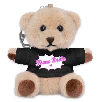 Bachelorette Team Bride - Bachelorette Party Design - Teddy Keyring - black - Front
