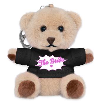 Bachelorette Party The Bride - Bachelorette Party Design - Teddy Keyring - black - Front