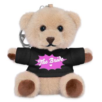 Bachelorette Party The Bride - Bachelorette Party Design - Teddy Keyring - black - Front