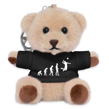 Volleyball Geschenk Volleyballer - Teddy Schlüsselanhänger - Schwarz - Vorne