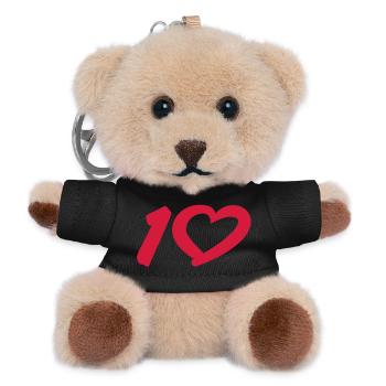 1 | 10 | Birthday | Geburtstag | Jubilee | - Teddy Keyring - black - Front