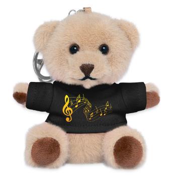 Noten - Teddy Schlüsselanhänger - Schwarz - Vorne