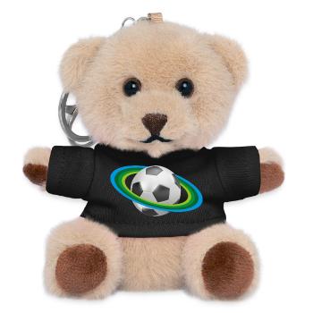 Football, Soccer, - Teddy Keyring - black - Front