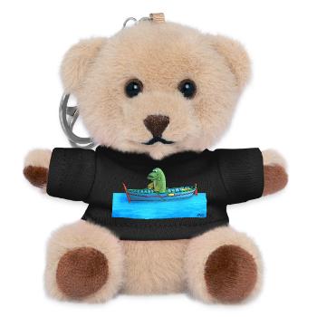 Brochet dans la chaloupe - Porte-clés ourson - noir - Devant