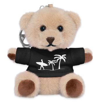 Surfer Surfen - Teddy Schlüsselanhänger - Schwarz - Vorne