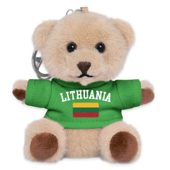 Lithuania Arch Flag Tee - Teddy Keyring - green - Front
