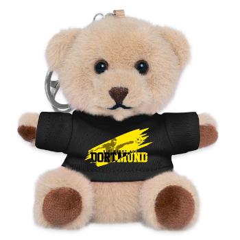 Fussball Dortmund - Teddy Schlüsselanhänger - Schwarz - Vorne