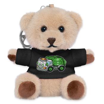 Garbage collection garbage truck - Teddy Keyring - black - Front