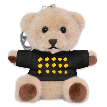 Muster - Teddy Schlüsselanhänger - Schwarz - Vorne