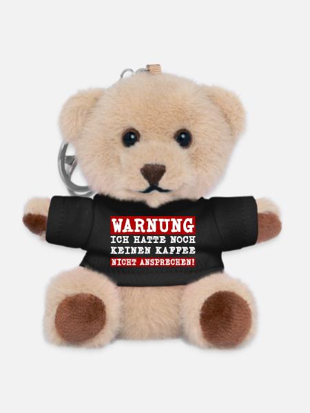Ich hatte noch keinen Kaffee - Nicht ansprechen - Teddy Schlüsselanhänger - Schwarz