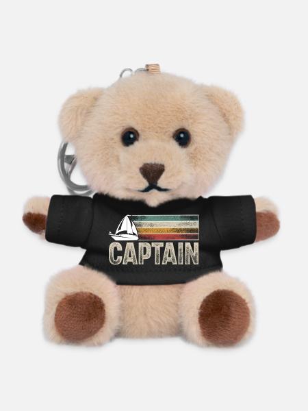 Kapitän Segeln Segler Retro Vintage - Teddy Schlüsselanhänger - Schwarz