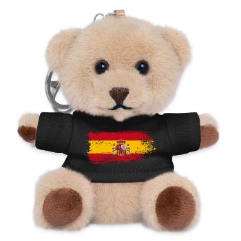 Wappen der spanischen Flagge Splash - Teddy Schlüsselanhänger - Schwarz - Vorne