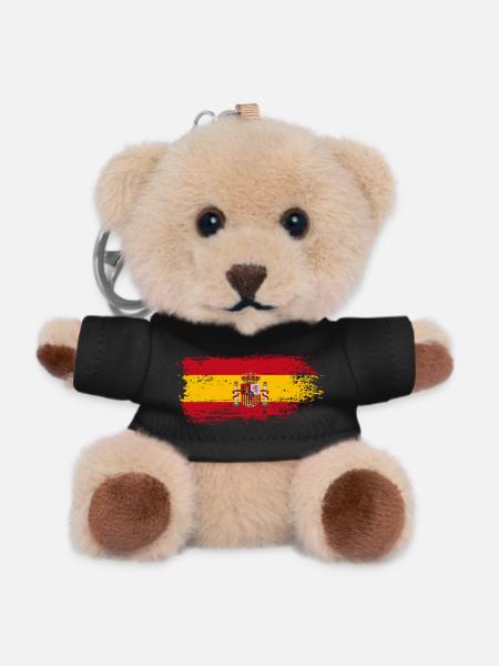 Wappen der spanischen Flagge Splash - Teddy Schlüsselanhänger - Schwarz