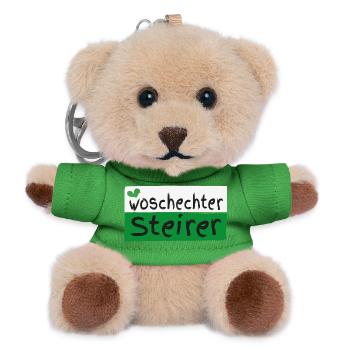 Woschechter Steirer, Steiermark, Mundart, Dialekt - Teddy Schlüsselanhänger - Grün - Vorne