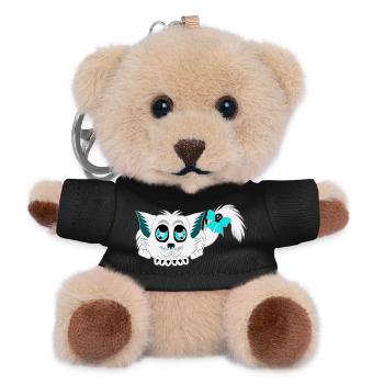 Geister-katze, Halloween Outfit, Mädchen - Teddy Schlüsselanhänger - Schwarz - Vorne