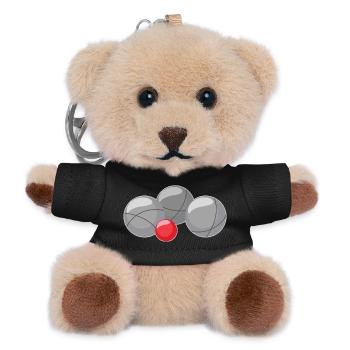 Boule balls for boules and petanque players - Teddy Keyring - black - Front