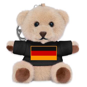 German flag in vintage design - Teddy Keyring - black - Front