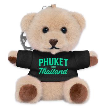 Écriture sarcelle de Phuket Thaïlande - Porte-clés ourson - noir - Devant