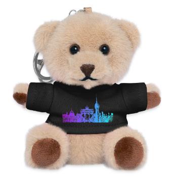 Berlin Stadt Skyline - Teddy Schlüsselanhänger - Schwarz - Vorne