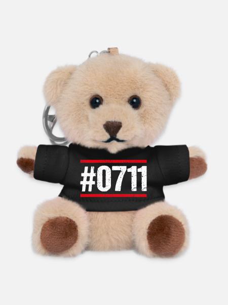 0711 Stuttgarter Vorwahl Schwabenland - Teddy Schlüsselanhänger - Schwarz