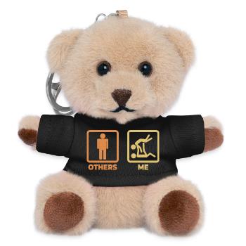 Judo stick figure - Teddy Keyring - black - Front