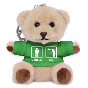 Planespotter Stick Figure - Teddy Keyring - green - Front