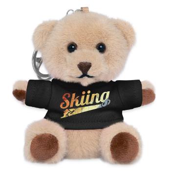 Skifahren - Teddy Schlüsselanhänger - Schwarz - Vorne
