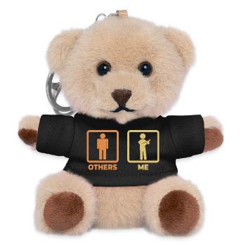 Ich als Ukulele Spieler - Teddy Schlüsselanhänger - Schwarz - Vorne