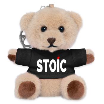 Stoic being stoic typographic artwork - Teddy Keyring - black - Front