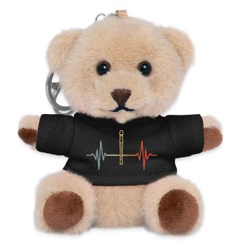 Flûte Heartbeat Retro - Porte-clés ourson - noir - Devant