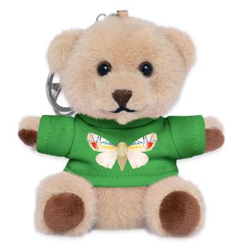 Baorisa hieroglyphica rare butterfly - Teddy Keyring - green - Front