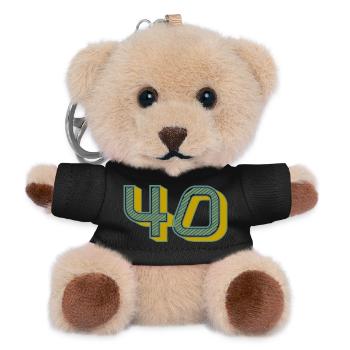 40. 40 YEARS. 40th ANNIVERSARY. 40 YEARS ANNIVERSARY. - Teddy Keyring - black - Front