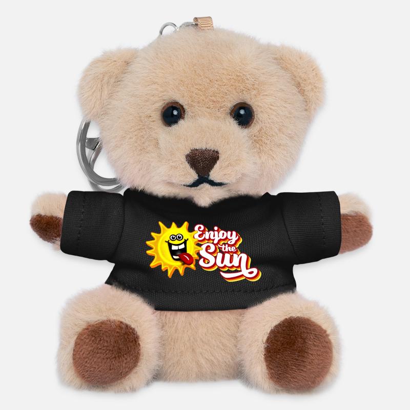 Enjoy the sun / Summer feeling / Retro-Look - Teddy Schlüsselanhänger - Schwarz
