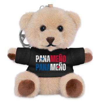Panamaische Flagge, panamaischer Stolz - Teddy Schlüsselanhänger - Schwarz - Vorne