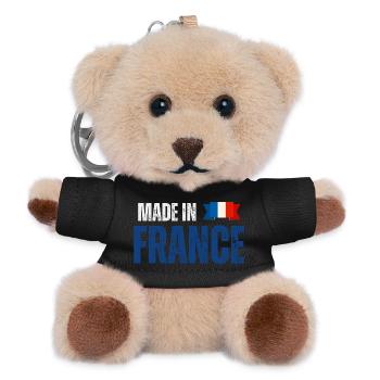 Made in France, French pride - Teddy Keyring - black - Front