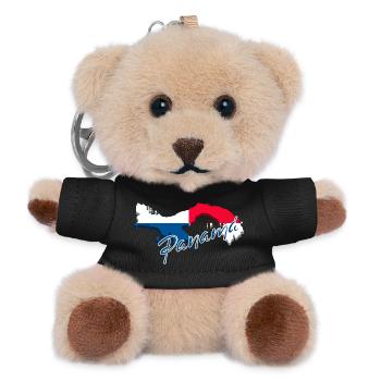 Flagge von Panama, Karte Flagge von Panama - Teddy Schlüsselanhänger - Schwarz - Vorne