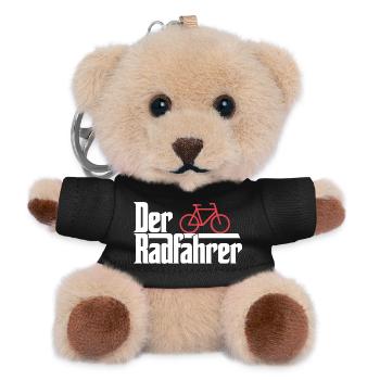 Der Radfahrer - Teddy Schlüsselanhänger - Schwarz - Vorne
