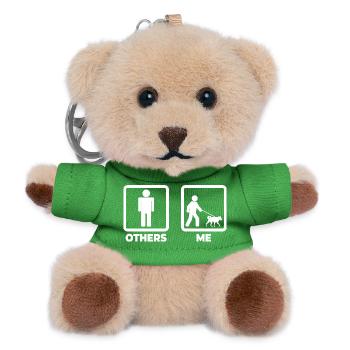 Dog Lover Stick Figure - Teddy Keyring - green - Front