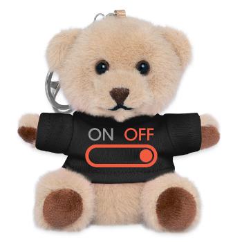 bouton d’arrêt - Jeux et streaming - Porte-clés ourson - noir - Devant