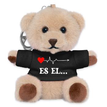 Heartbeat Karte von Essex - Teddy Schlüsselanhänger - Schwarz - Vorne