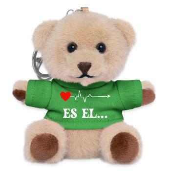 Heartbeat Karte von Essex - Teddy Schlüsselanhänger - Grün - Vorne