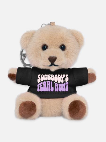 Die wilde Tante von jemandem - Teddy Schlüsselanhänger - Schwarz