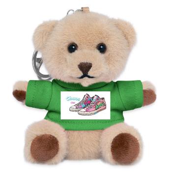 Colorful sneakers with comic design - Teddy Keyring - green - Front