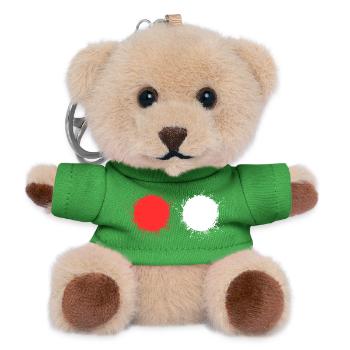 red white - Teddy Keyring - green - Front