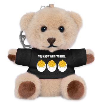 stuffed eggs - Teddy Keyring - black - Front