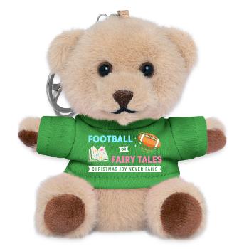 Werdende Mutter Weihnachten Gender Reveal - Teddy Schlüsselanhänger - Grün - Vorne