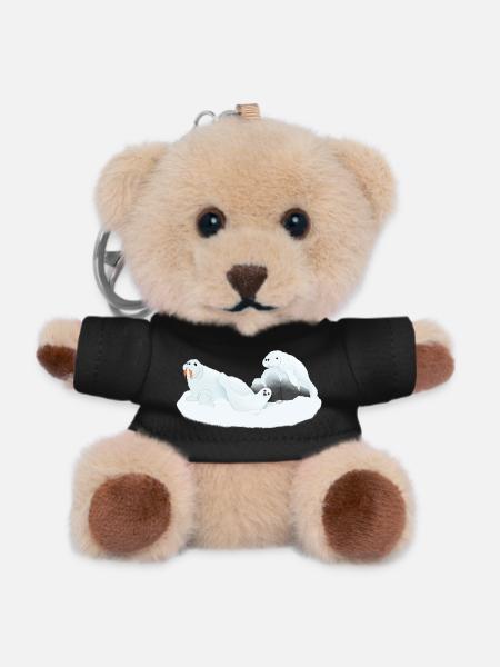 Tazz Talks | Arctic Slumber Seals - Teddy Keyring - black