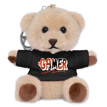 Gamer - Teddy Schlüsselanhänger - Schwarz - Vorne