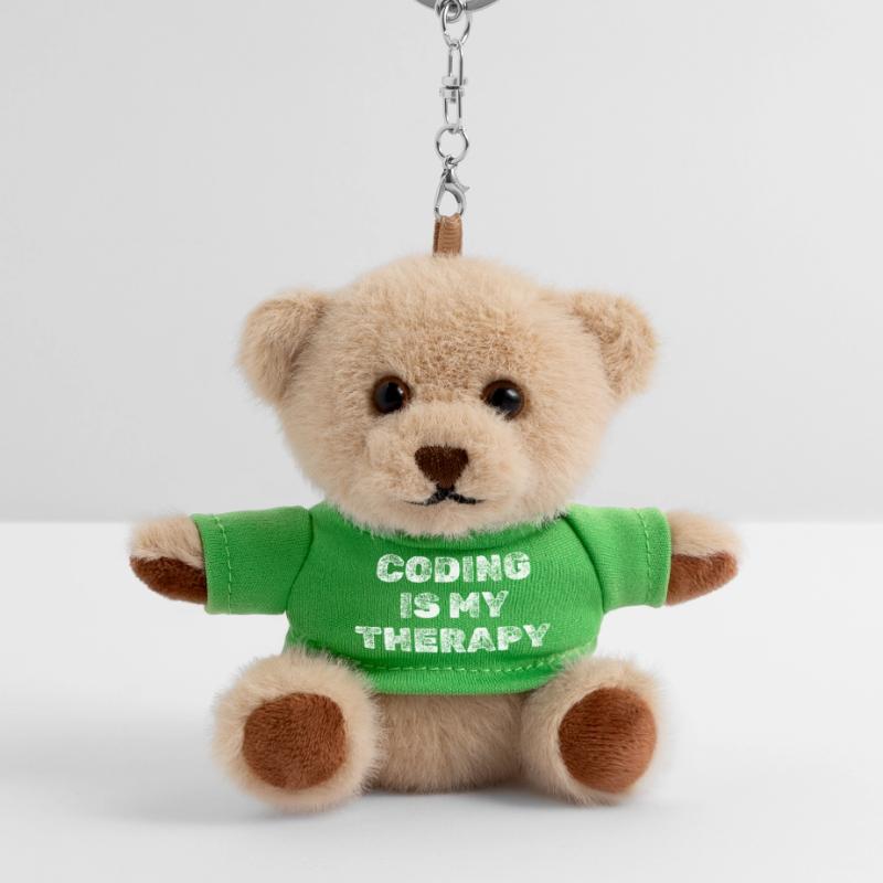 Coding Is My Therapy Programmierer Shirt Teddy Schlüsselanhänger